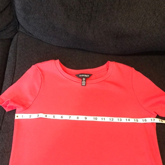 Ellen TRACY 94% Pima Cotton 6% Spandex Crew Neck Tee Shirt Dress Side Pockets-S - Picture 6 of 10